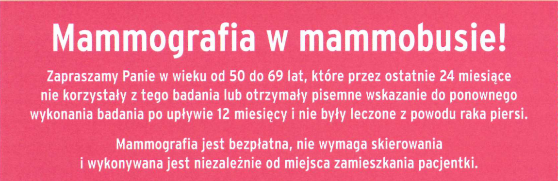 Bezpłatna mammografia w powiecie piskim