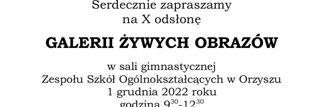 Dziesiąta edycja galerii żywych obrazów w Orzyszu