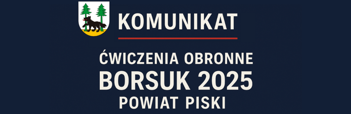 KOMUNIKAT BORSUK 2025 ĆWICZENIA 