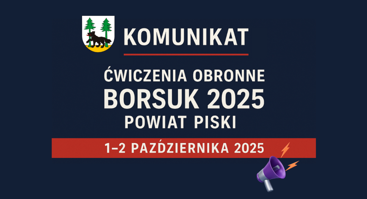 KOMUNIKAT BORSUK 2025 ĆWICZENIA 