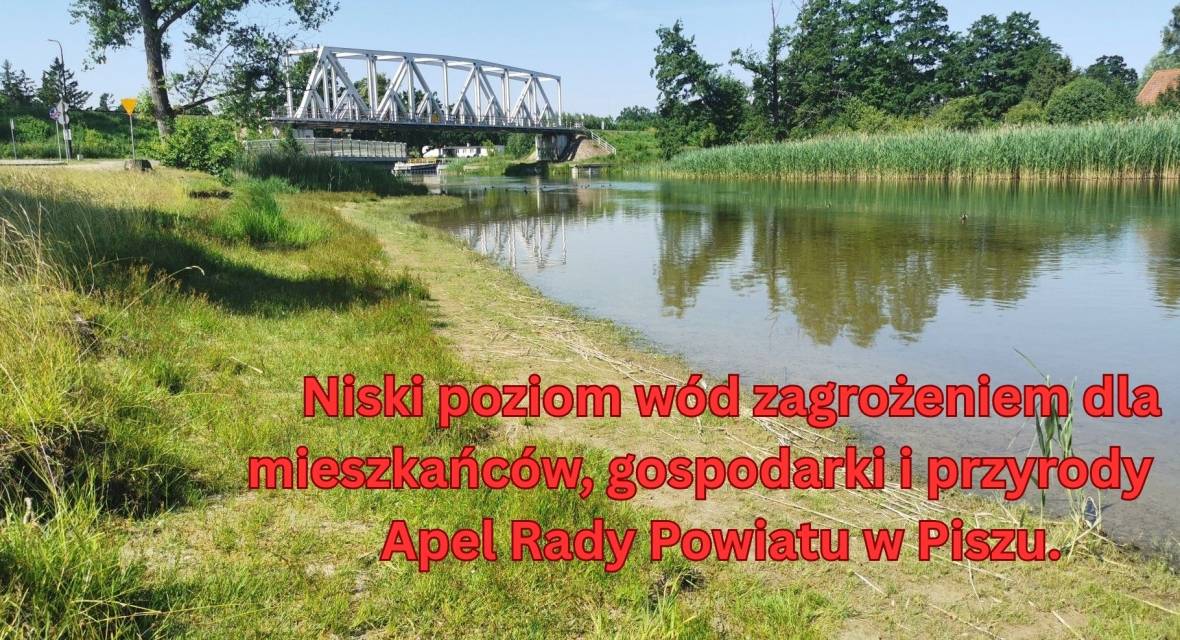 Rzeka Pisa,  poziom wód, susza