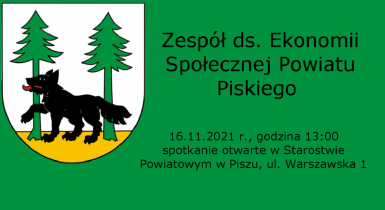 Spotkanie Zespołu ds. Ekonomii Społecznej Powiatu Piskiego 