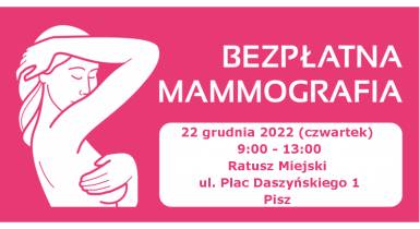 Bezpłatna mammografia w Piszu 