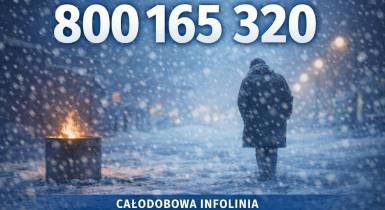 Infografika, mróz, bezdomni