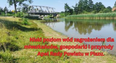 Rzeka Pisa,  poziom wód, susza