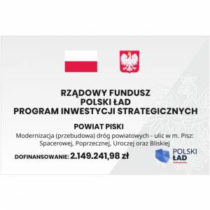 Dofinansowanie ze środków rządowego funduszu polski ład program inwestycji strategicznych 