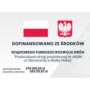 Przebudowa drogi powiatowej nr 1681 N ul. Słoneczna w m. Biała Piska 